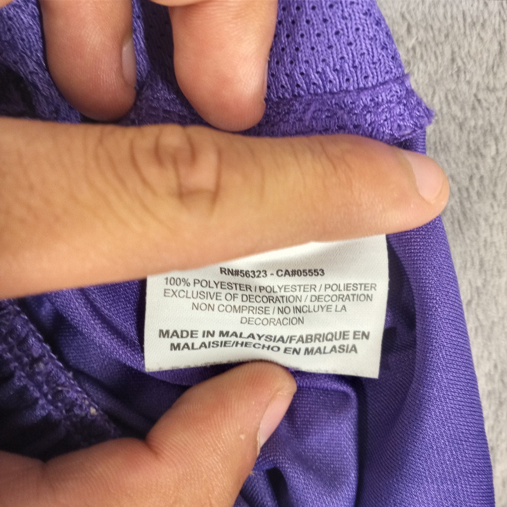 Jordan Men's Purple Basketball Shorts with Contrast Stripe Size L - Picture 5 of 13
